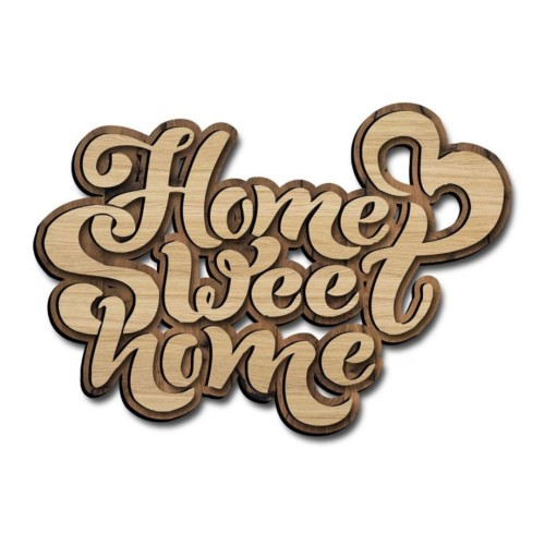 Home Sweet Home Door Sign 2-Layer